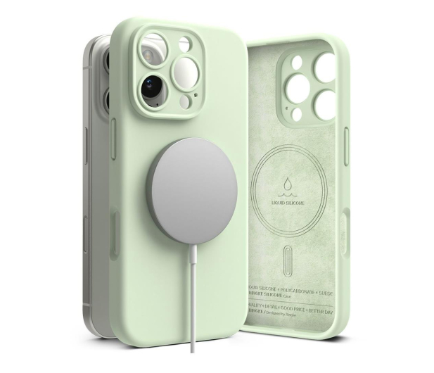 Ringke Silicone Magnetic Magsafe do iPhone 16 Pro Max Soft Mint 8809961789687 - 1278075 - zdjęcie 2